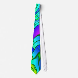 Cravate Motif psychédélique en verre souillé