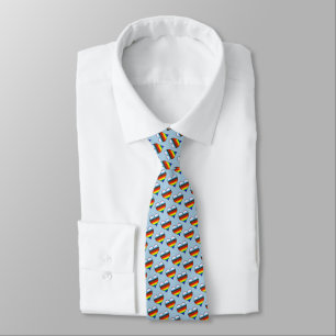 Cravate Motif Rainbow Heart