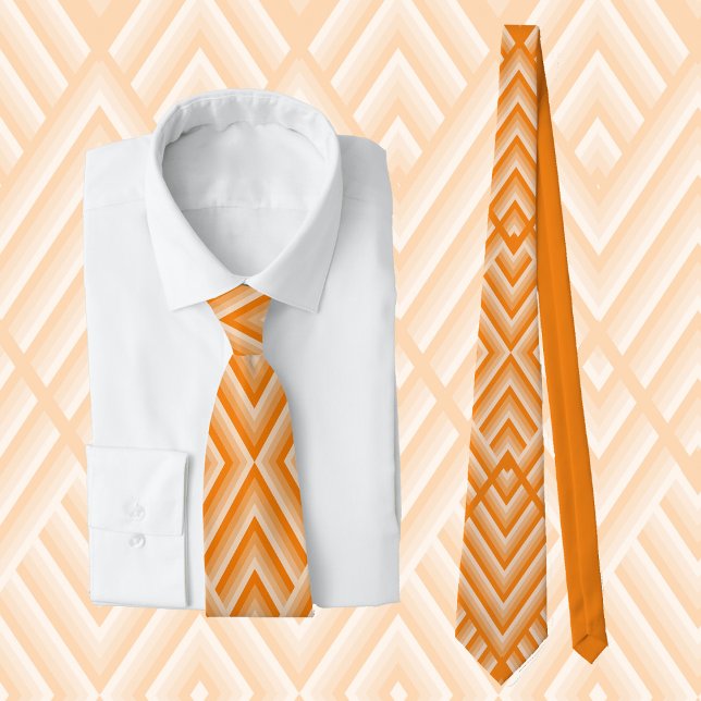 Cravate Motif rayée moderne dans les tons orange (Créateur téléchargé)