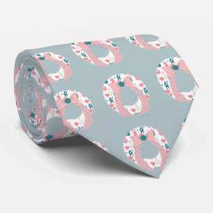 Cravate Motif répété de lama de Noël mignon