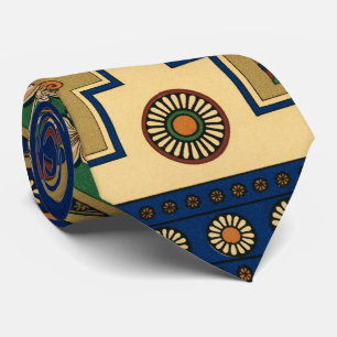 Cravate motif rétro assyrien