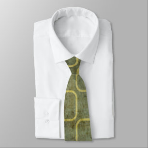 Cravate Motif rétro Grungy Green