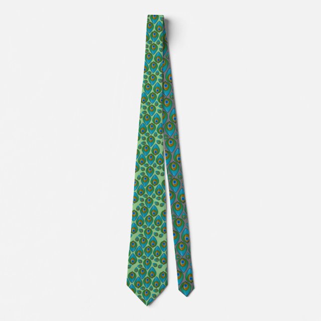 Cravate Motif Retro Peacock (Devant)