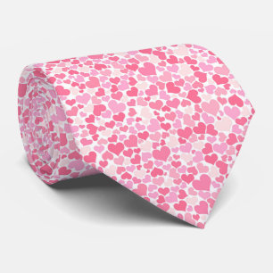 Cravate Motif rose de coeurs d'amusement
