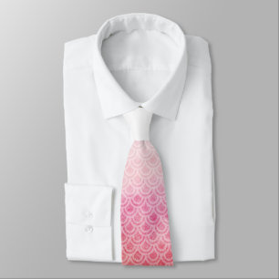 Cravate Motif rose de queue de sirène d'aquarelle