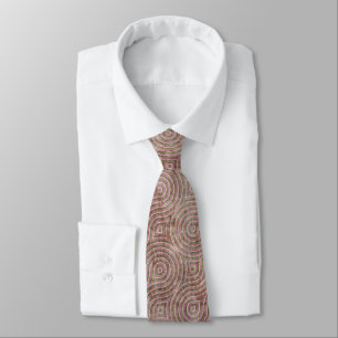 Cravate Motif rose rétro