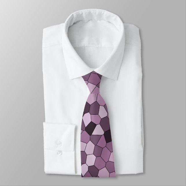 Cravate Motif rose violet magenta (Attaché)