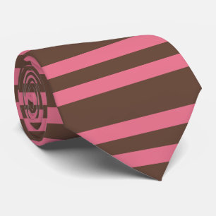 Cravate Motif sans couture à rayures rose marron
