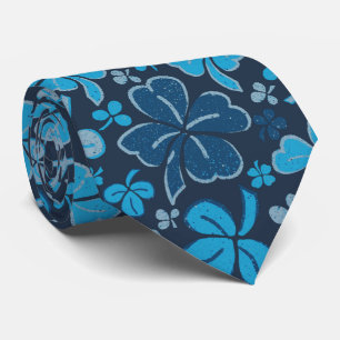 Cravate Motif Shamrock Blue Lucky Clover