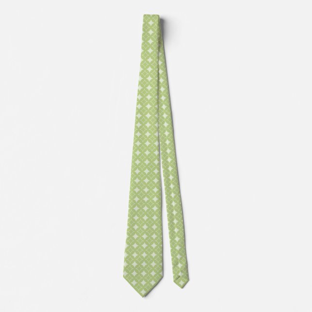 Cravate Motif shippo vert olive (Devant)