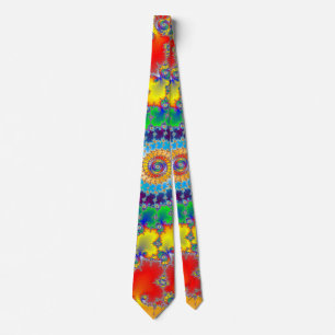Cravate Motif spiral coloré