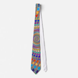 Cravate Motif spiral coloré