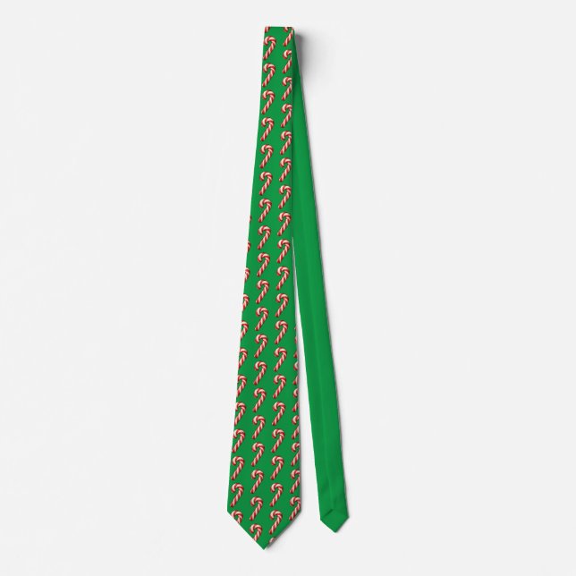 Cravate Motif sucre de canne Xmas (Devant)