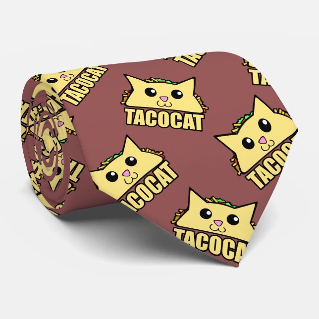 Cravate Motif Taco Cat (Roulé)