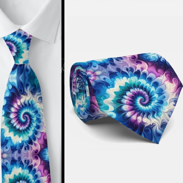 Cravate Motif Tie-Dye Psychédélique (Créateur téléchargé)