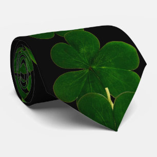 Cravate Motif Trèfle Irlandais Fête de la Saint-Patrick