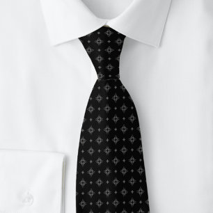 Cravate Motif tribal noir