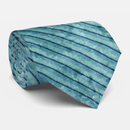 Cravate motif turquoise et bleu traditionnel à bandes