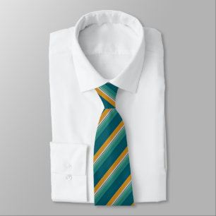 Cravate Motif turquoise/Gold
