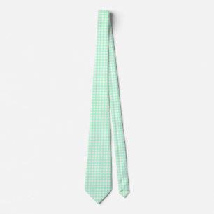 Cravate Motif vert et blanc pour la menthe