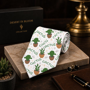 Cravate Motif Wild Cactus