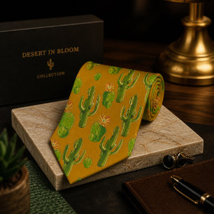 Cravate Motif Wild Cactus