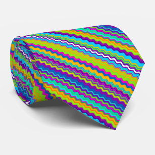 Cravate Motif Zigzag multicolore
