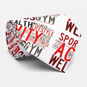 Cravate Mots fitness