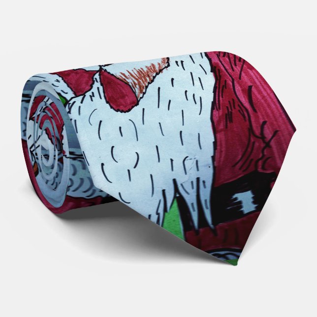 CRAVATE MOUSE PÈRE NOËL (Roulé)