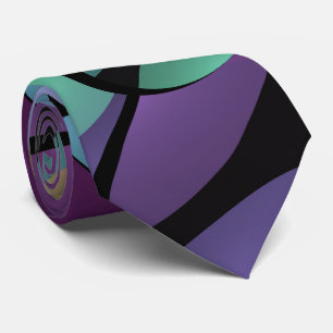 Cravate Mouvements colorés Abstrait Trippy Fractal Art