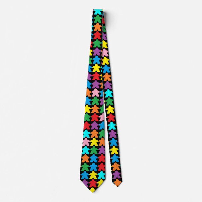 Cravate Multicolore Meeples Necktie (Devant)