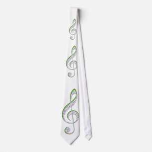Cravate MUSIQUE Émeraude et diamant Clé Treble