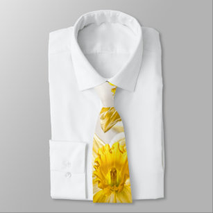 Cravate Nature florale Phtography - jonquilles jaunes de