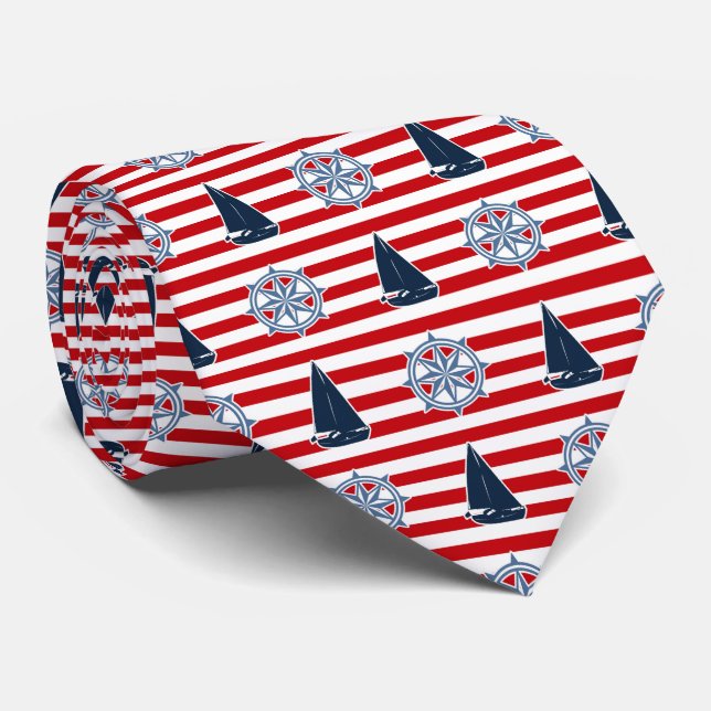 Cravate Nautical design (Roulé)