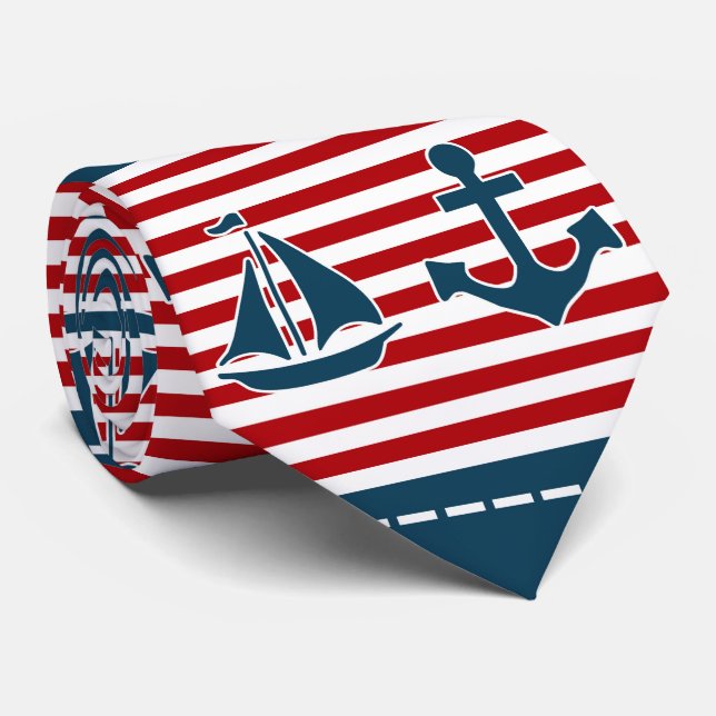 Cravate Nautical design (Roulé)