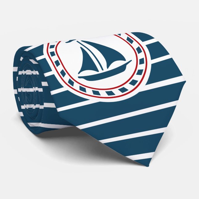 Cravate Nautical design (Roulé)