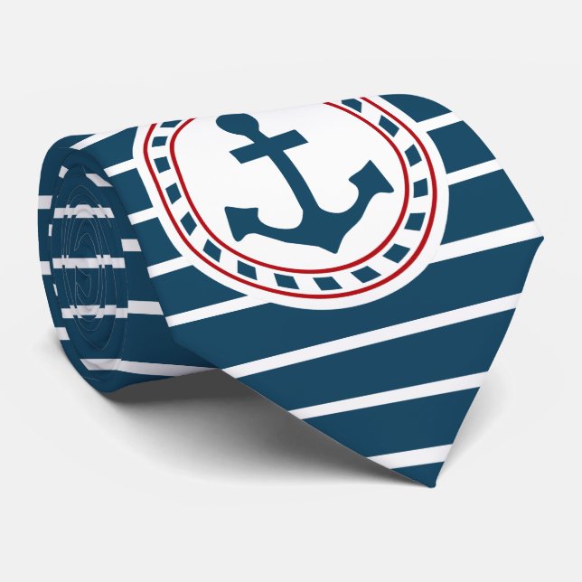Cravate Nautical design (Roulé)