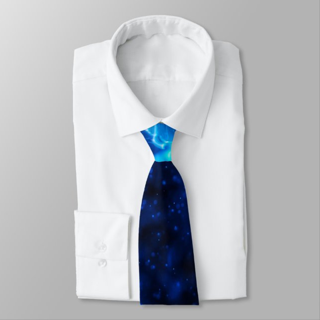 Cravate Nautique Blue Jellyfish Marine Life (Attaché)