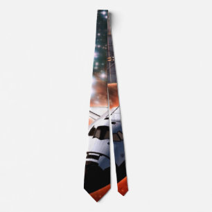 Cravate Navette spatiale Atlantis Télescope Hubble Artwork
