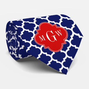 Cravate Navy White Moroccan