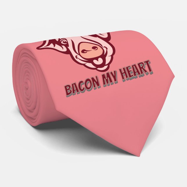 Cravate NE RETOURNEZ PAS MON COEUR drôle cochon citation c (Roulé)