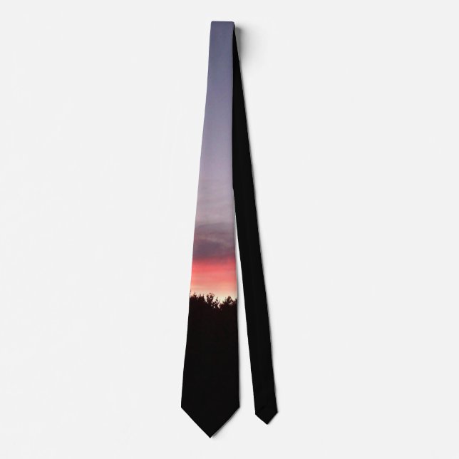 Cravate Necktie coucher de soleil (Devant)