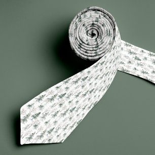 Cravate Necktie de Motif de Pine Tree avec Monogram