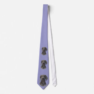 Cravate Necktie de Weimarananer, fantôme gris