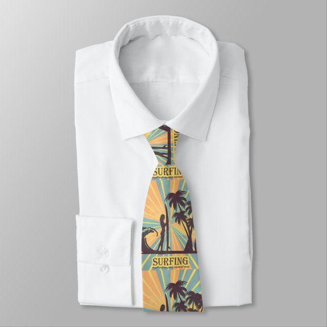 Cravate Necktie fille surfer (Attaché)