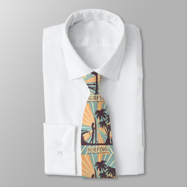 Cravate Necktie fille surfer (Attaché)