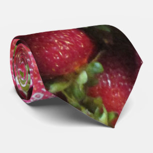 Cravate Necktie - Fraises d'été