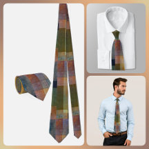 NECKTIE - Tons Brown et plus - Patchwork