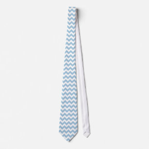 Cravate Necktie Zigzag avec Chevrons Bleus et Blancs