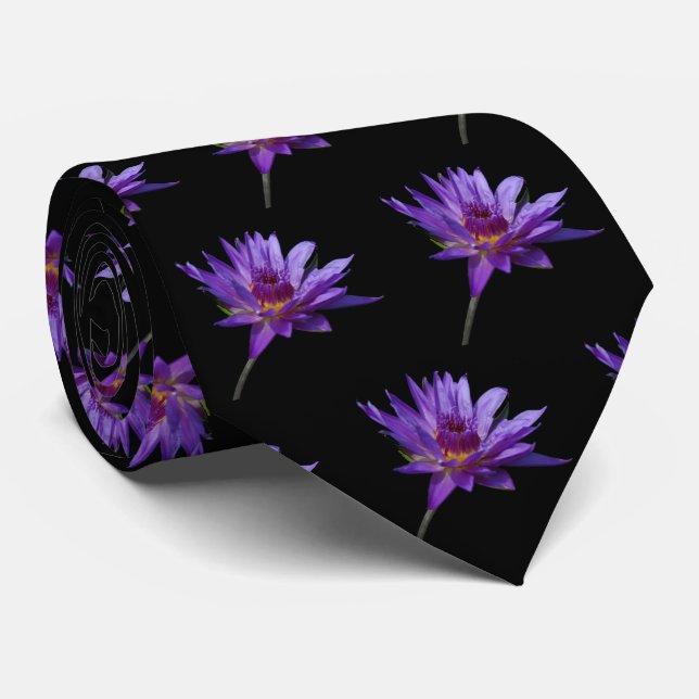 Cravate Nénuphar de Lotus pourpre (Roulé)